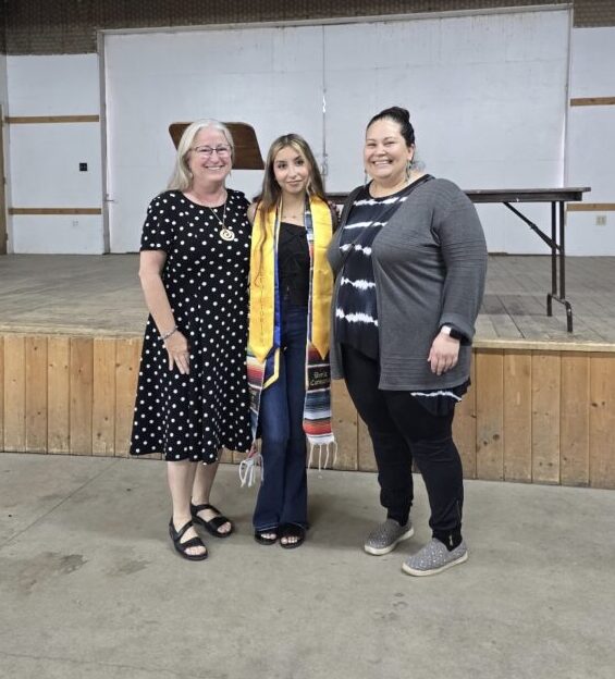 Stephanie Steffano-Davis with scholarship recipient Perla Carmona